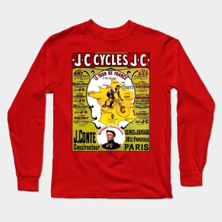 J,C Cycles Tour De France Advertising Print Long Sleeve T-Shirt